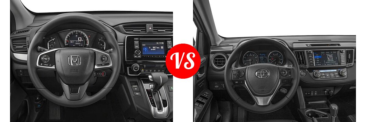 2017 Honda CR-V SUV LX vs. 2017 Toyota RAV4 SUV Limited - Dashboard Comparison