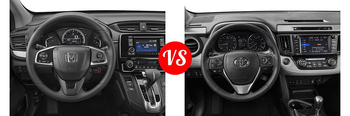 2017 Honda CR-V SUV LX vs. 2017 Toyota RAV4 SUV Platinum - Dashboard Comparison