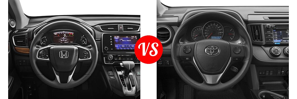 2017 Honda CR-V SUV EX vs. 2017 Toyota RAV4 SUV LE - Dashboard Comparison