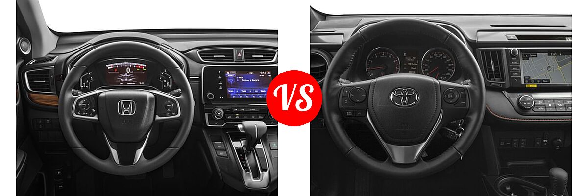 2017 Honda CR-V SUV EX vs. 2017 Toyota RAV4 SUV SE - Dashboard Comparison