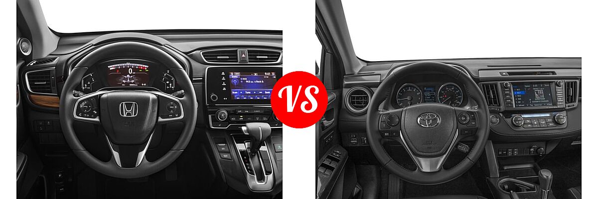 2017 Honda CR-V SUV EX vs. 2017 Toyota RAV4 SUV Limited - Dashboard Comparison