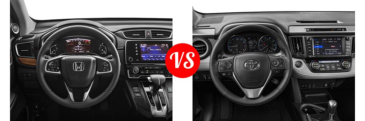 2017 Honda CR-V SUV EX vs. 2017 Toyota RAV4 SUV Platinum - Dashboard Comparison