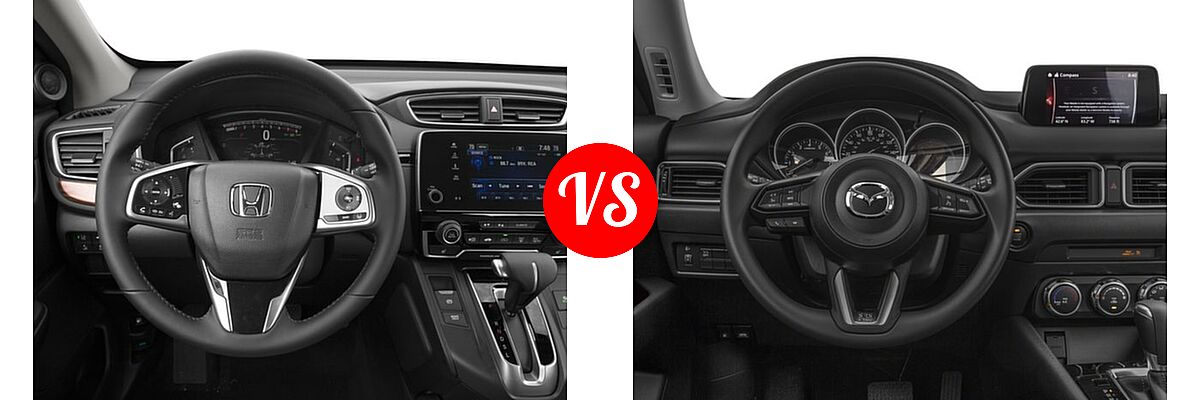 2017 Honda CR-V SUV EX-L vs. 2017 Mazda CX-5 SUV Sport - Dashboard Comparison