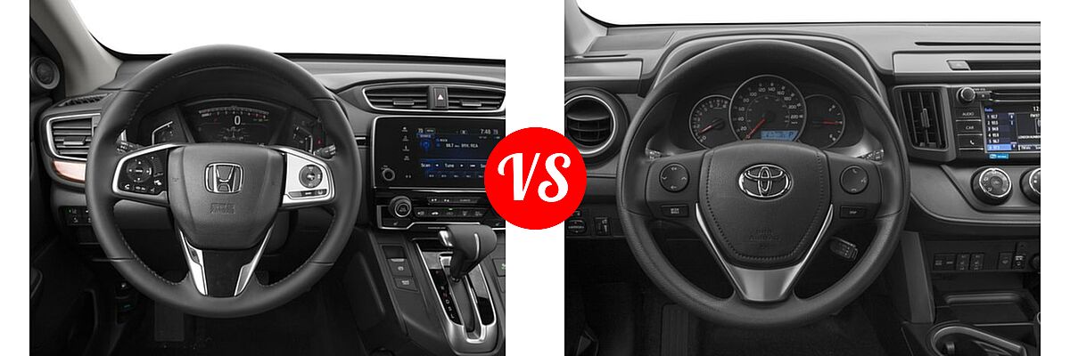 2017 Honda CR-V SUV EX-L vs. 2017 Toyota RAV4 SUV LE - Dashboard Comparison