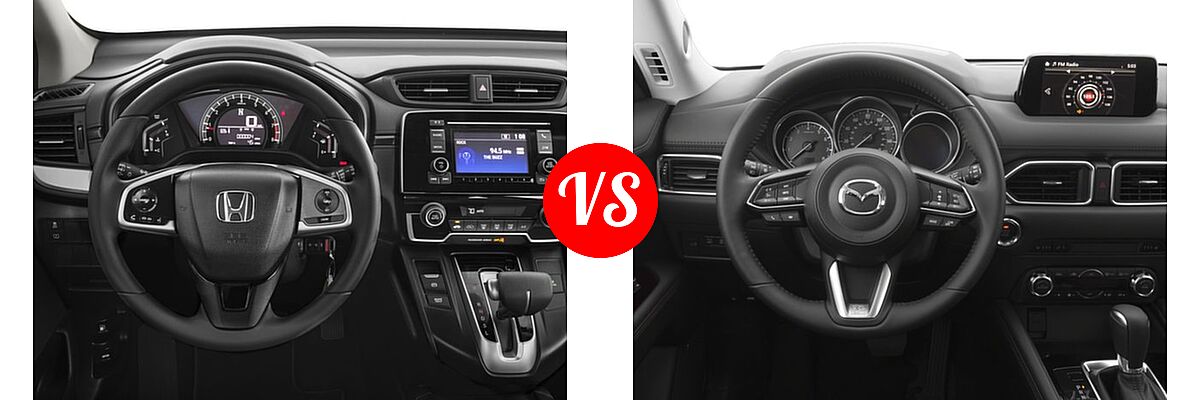 2017 Honda CR-V SUV LX vs. 2017 Mazda CX-5 SUV Grand Select / Grand Touring - Dashboard Comparison