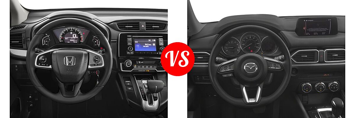 2017 Honda CR-V SUV LX vs. 2017 Mazda CX-5 SUV Sport - Dashboard Comparison