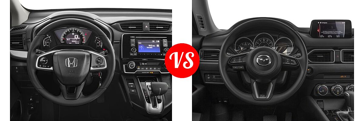 2017 Honda CR-V SUV LX vs. 2017 Mazda CX-5 SUV Sport - Dashboard Comparison