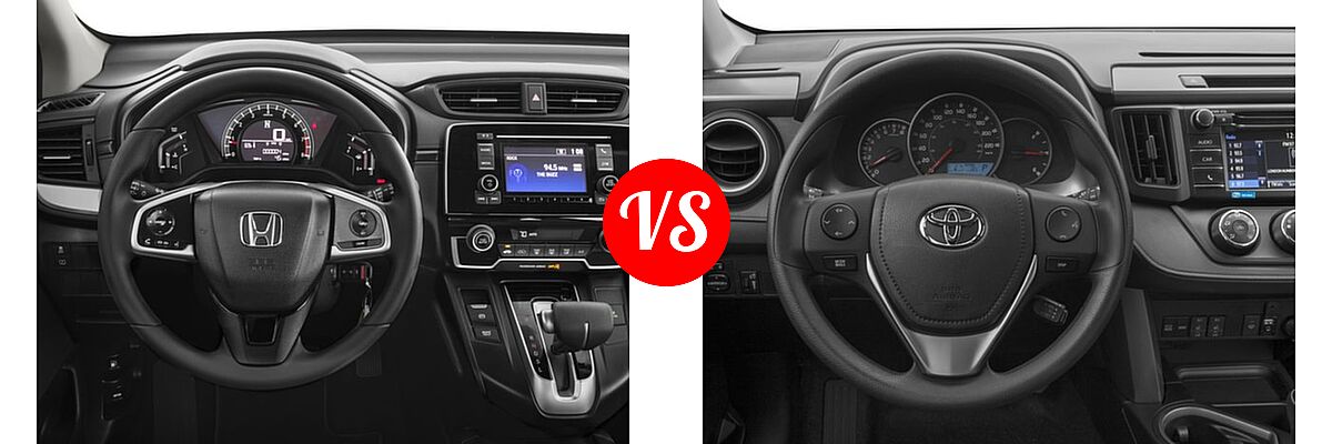 2017 Honda CR-V SUV LX vs. 2017 Toyota RAV4 SUV LE - Dashboard Comparison