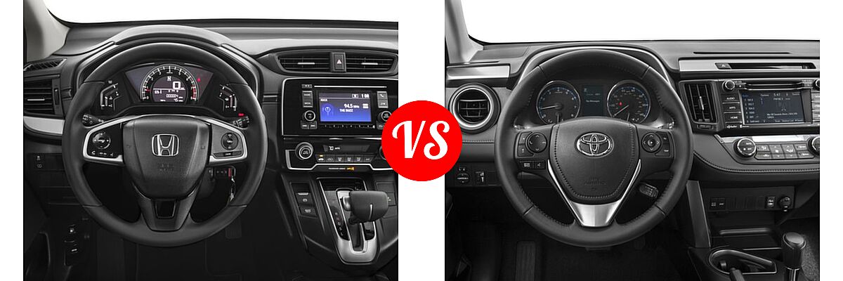 2017 Honda CR-V SUV LX vs. 2017 Toyota RAV4 SUV XLE - Dashboard Comparison