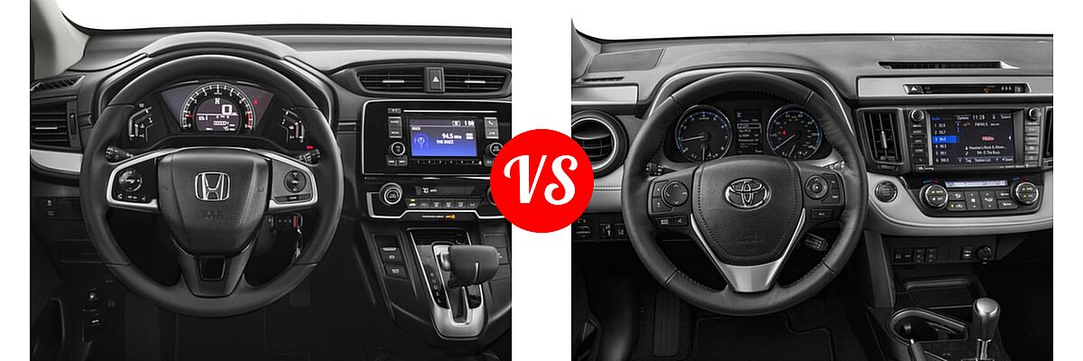2017 Honda CR-V SUV LX vs. 2017 Toyota RAV4 SUV Platinum - Dashboard Comparison