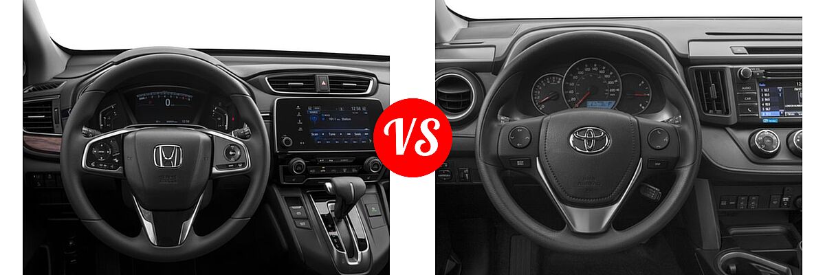 2017 Honda CR-V SUV EX vs. 2017 Toyota RAV4 SUV LE - Dashboard Comparison