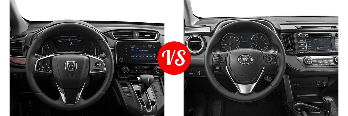 2017 Honda CR-V SUV EX vs. 2017 Toyota RAV4 SUV XLE - Dashboard Comparison