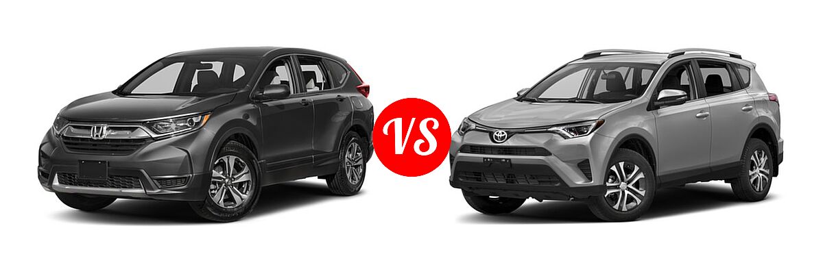 2017 Honda CR-V SUV LX vs. 2017 Toyota RAV4 SUV LE - Front Left Comparison