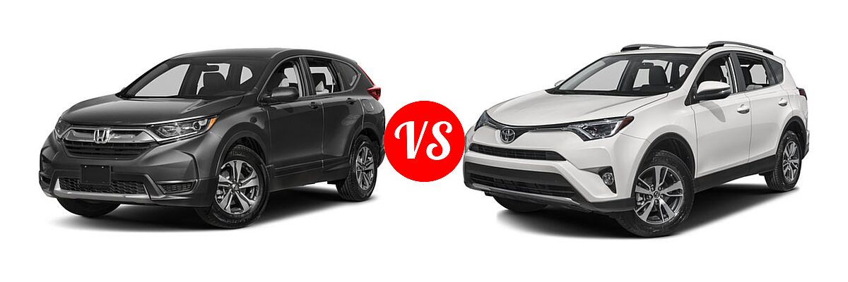 2017 Honda CR-V SUV LX vs. 2017 Toyota RAV4 SUV XLE - Front Left Comparison