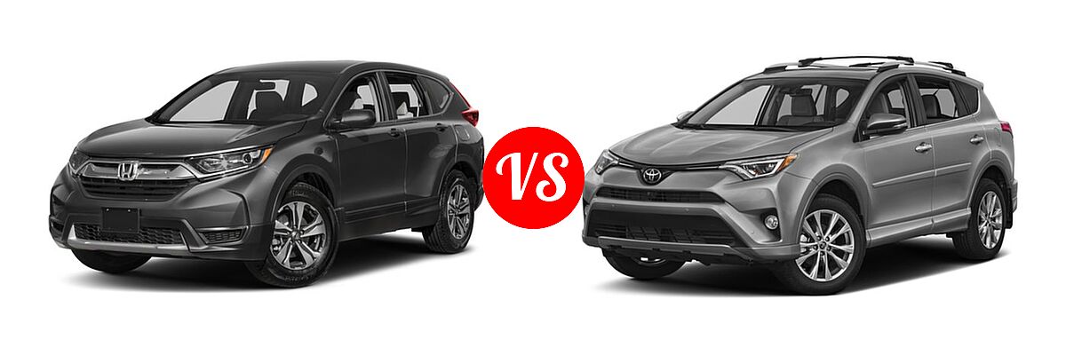 2017 Honda CR-V SUV LX vs. 2017 Toyota RAV4 SUV Platinum - Front Left Comparison