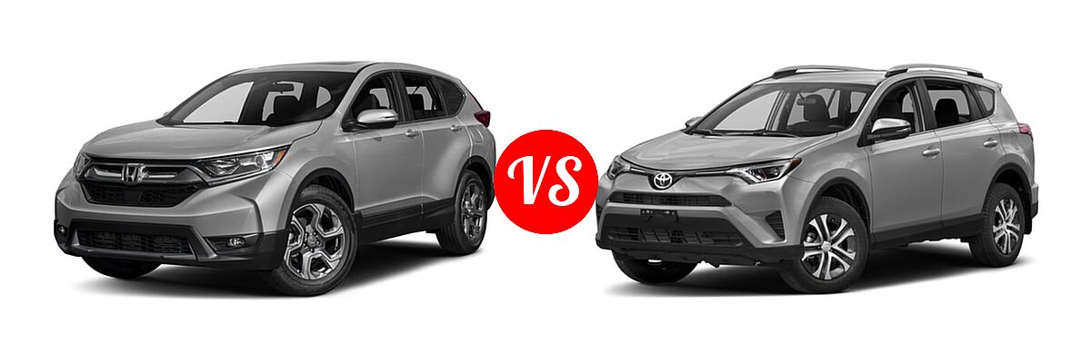 2017 Honda CR-V SUV EX vs. 2017 Toyota RAV4 SUV LE - Front Left Comparison