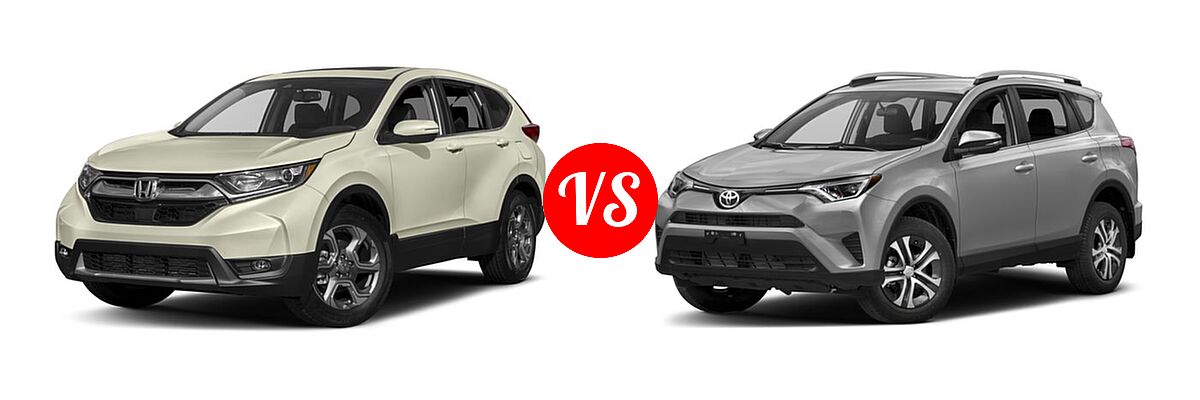 2017 Honda CR-V SUV EX-L vs. 2017 Toyota RAV4 SUV LE - Front Left Comparison