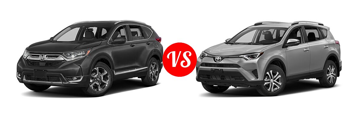 2017 Honda CR-V SUV Touring vs. 2017 Toyota RAV4 SUV LE - Front Left Comparison