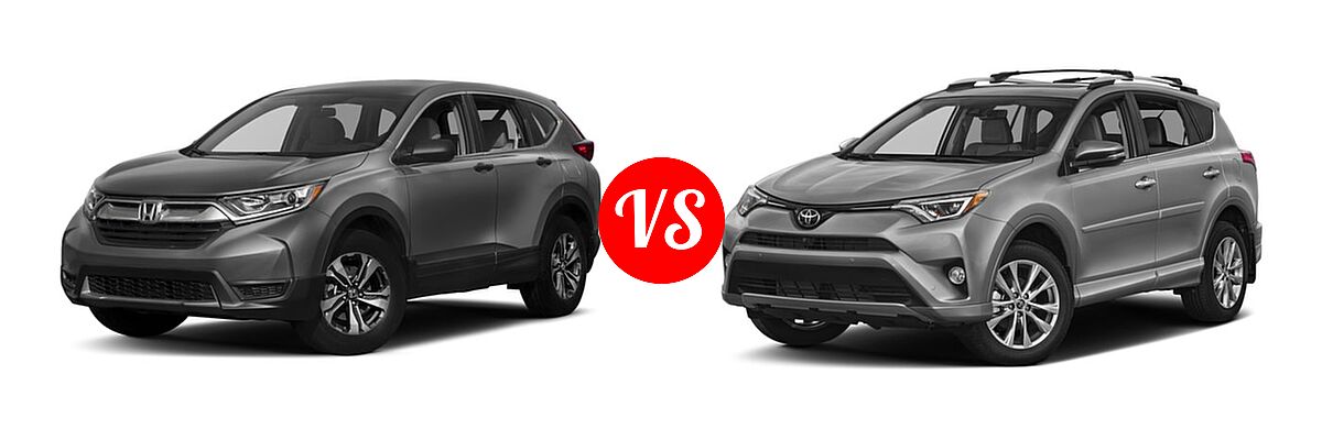 2017 Honda CR-V SUV LX vs. 2017 Toyota RAV4 SUV Platinum - Front Left Comparison