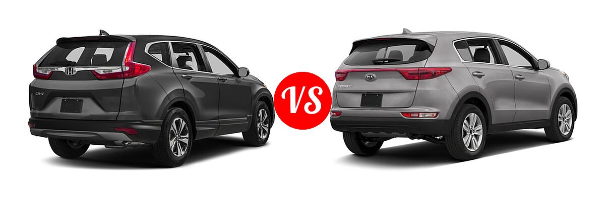 2017 Honda CR-V SUV LX vs. 2017 Kia Sportage SUV LX - Rear Right Comparison