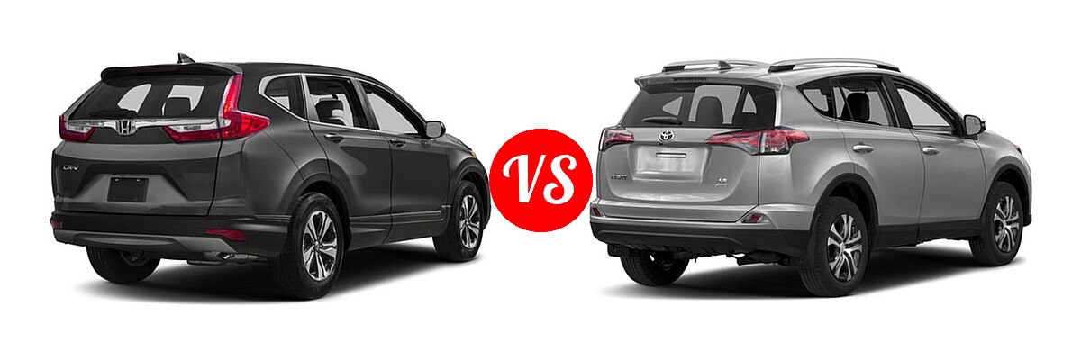 2017 Honda CR-V SUV LX vs. 2017 Toyota RAV4 SUV LE - Rear Right Comparison