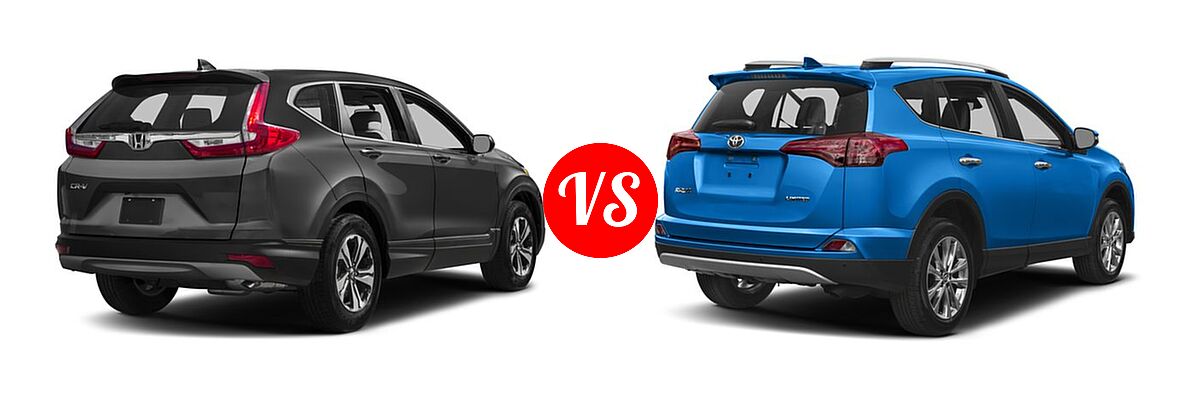 2017 Honda CR-V SUV LX vs. 2017 Toyota RAV4 SUV Limited - Rear Right Comparison