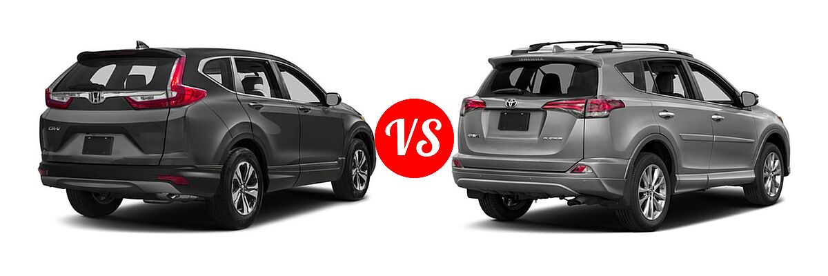 2017 Honda CR-V SUV LX vs. 2017 Toyota RAV4 SUV Platinum - Rear Right Comparison