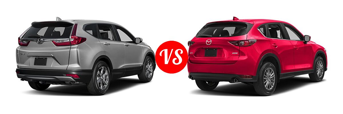 2017 Honda CR-V SUV EX vs. 2017 Mazda CX-5 SUV Touring - Rear Right Comparison