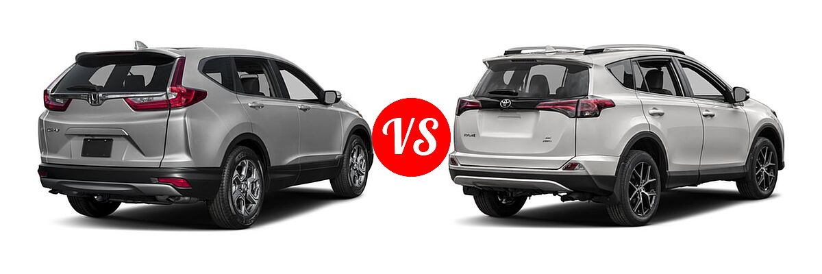 2017 Honda CR-V SUV EX vs. 2017 Toyota RAV4 SUV SE - Rear Right Comparison
