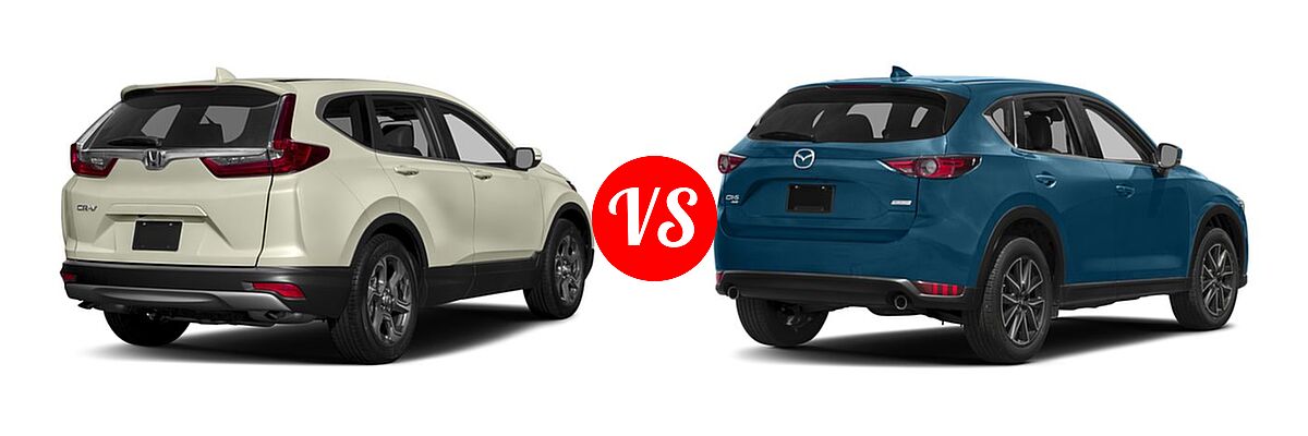 2017 Honda CR-V SUV EX-L vs. 2017 Mazda CX-5 SUV Grand Select / Grand Touring - Rear Right Comparison