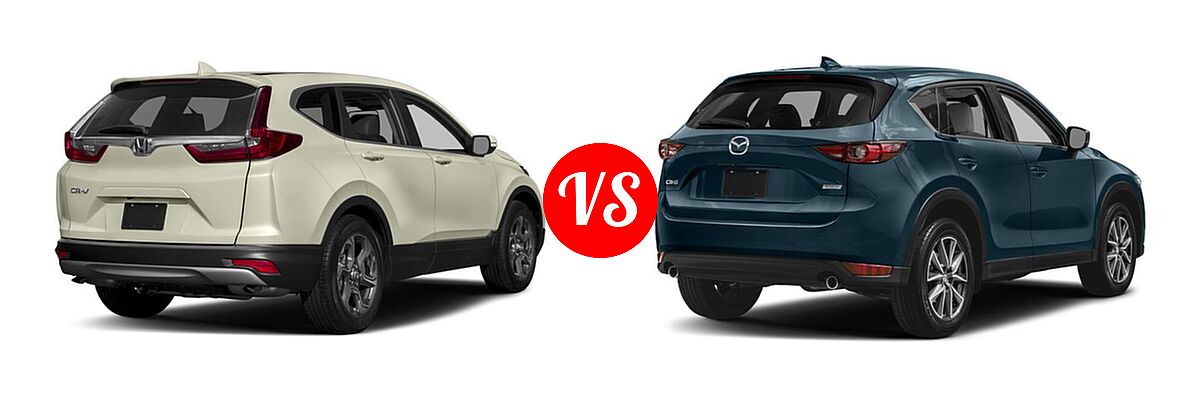 2017 Honda CR-V SUV EX-L vs. 2017 Mazda CX-5 SUV Grand Touring - Rear Right Comparison