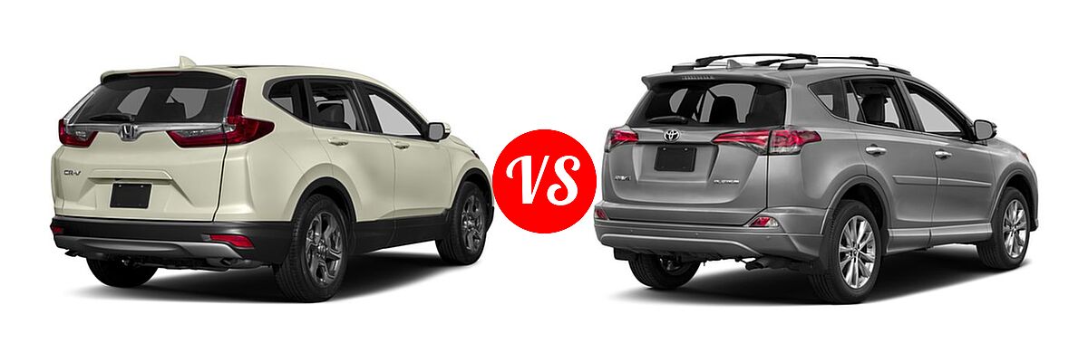 2017 Honda CR-V SUV EX-L vs. 2017 Toyota RAV4 SUV Platinum - Rear Right Comparison