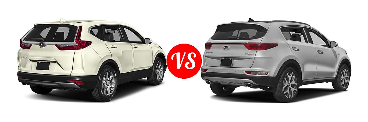 2017 Honda CR-V SUV EX-L vs. 2017 Kia Sportage SUV SX Turbo - Rear Right Comparison
