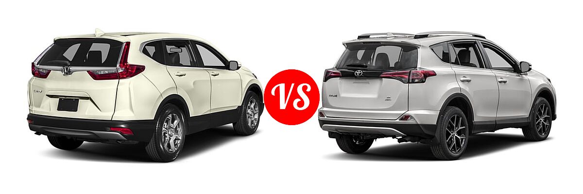 2017 Honda CR-V SUV EX-L vs. 2017 Toyota RAV4 SUV SE - Rear Right Comparison