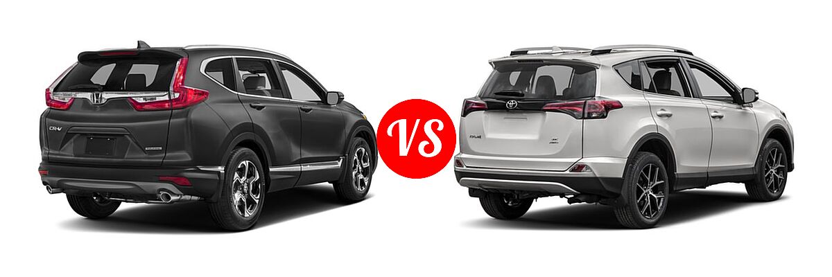 2017 Honda CR-V SUV Touring vs. 2017 Toyota RAV4 SUV SE - Rear Right Comparison