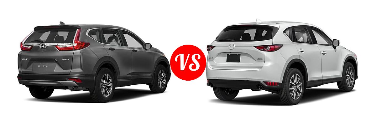 2017 Honda CR-V SUV LX vs. 2017 Mazda CX-5 SUV Grand Select - Rear Right Comparison