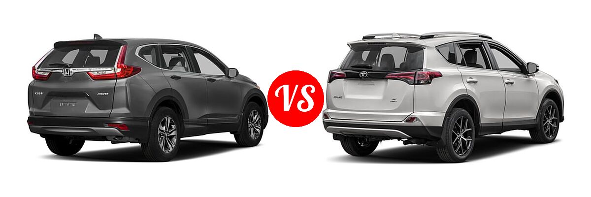 2017 Honda CR-V SUV LX vs. 2017 Toyota RAV4 SUV SE - Rear Right Comparison