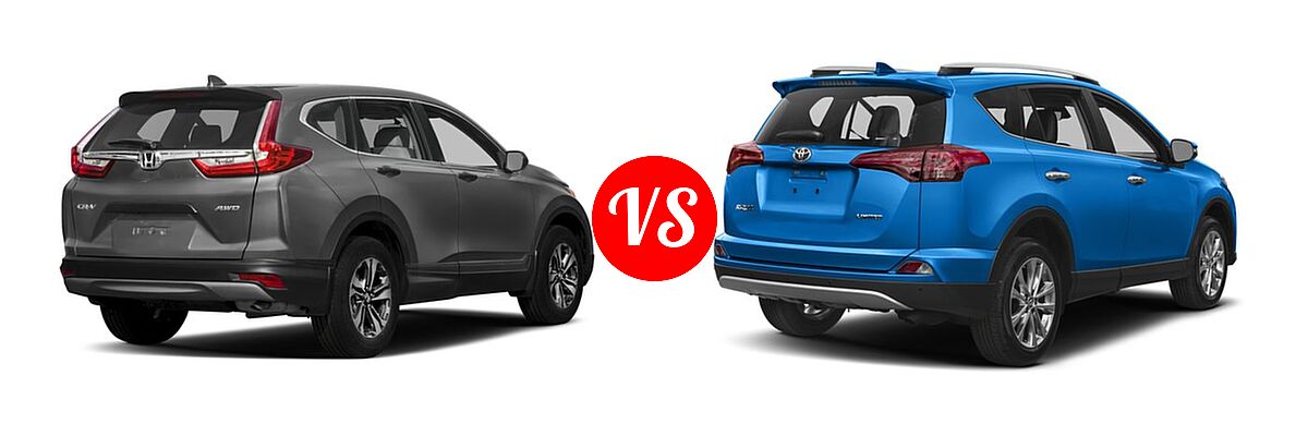2017 Honda CR-V SUV LX vs. 2017 Toyota RAV4 SUV Limited - Rear Right Comparison