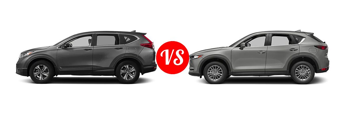 2017 Honda CR-V SUV LX vs. 2017 Mazda CX-5 SUV Sport - Side Comparison