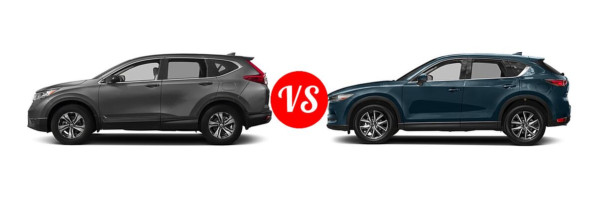 2017 Honda CR-V SUV LX vs. 2017 Mazda CX-5 SUV Grand Touring - Side Comparison