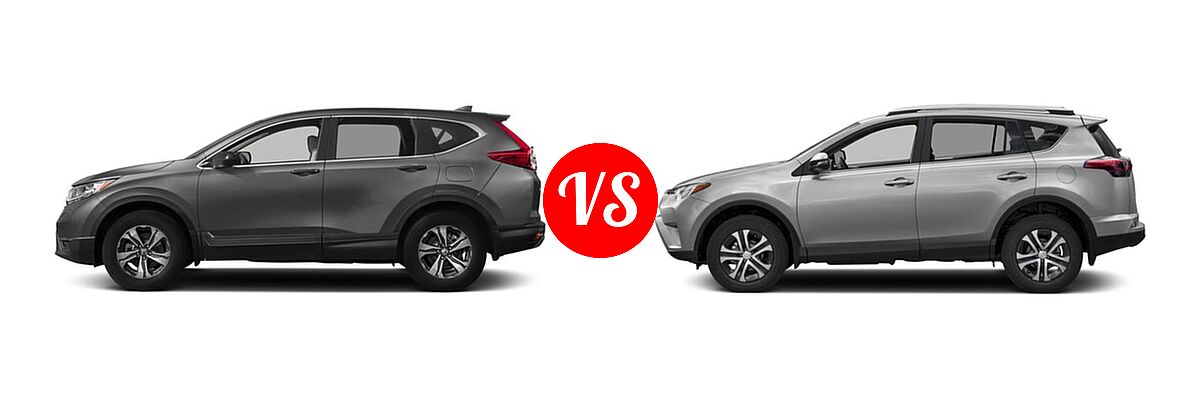 2017 Honda CR-V SUV LX vs. 2017 Toyota RAV4 SUV LE - Side Comparison