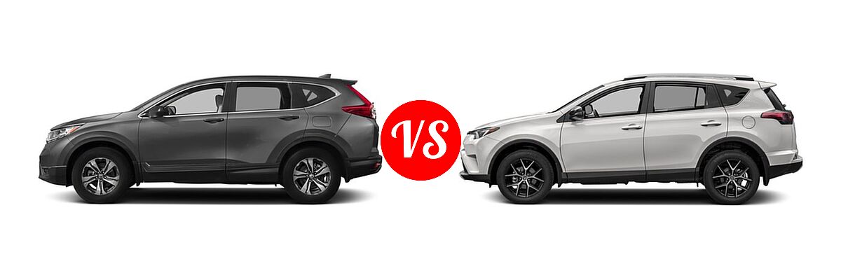 2017 Honda CR-V SUV LX vs. 2017 Toyota RAV4 SUV SE - Side Comparison