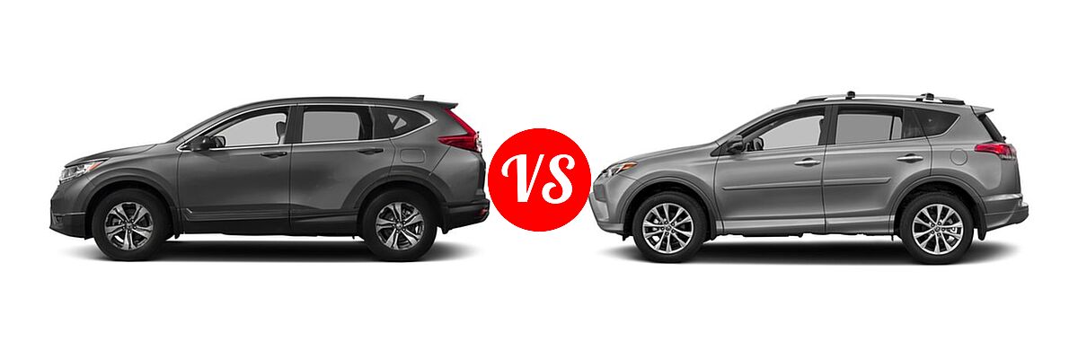 2017 Honda CR-V SUV LX vs. 2017 Toyota RAV4 SUV Platinum - Side Comparison
