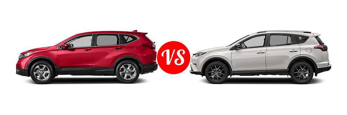 2017 Honda CR-V SUV EX vs. 2017 Toyota RAV4 SUV SE - Side Comparison