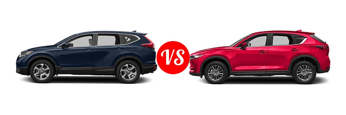 2017 Honda CR-V SUV EX-L vs. 2017 Mazda CX-5 SUV Touring - Side Comparison