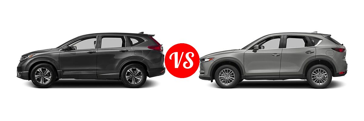 2017 Honda CR-V SUV LX vs. 2017 Mazda CX-5 SUV Sport - Side Comparison