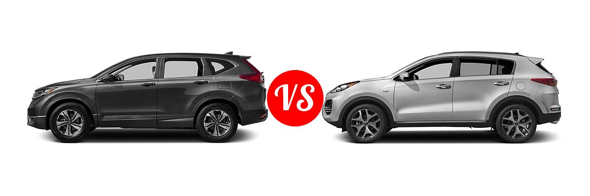 2017 Honda CR-V SUV LX vs. 2017 Kia Sportage SUV SX Turbo - Side Comparison