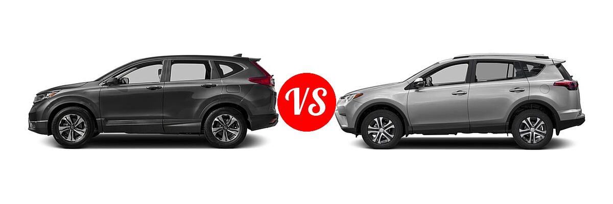 2017 Honda CR-V SUV LX vs. 2017 Toyota RAV4 SUV LE - Side Comparison