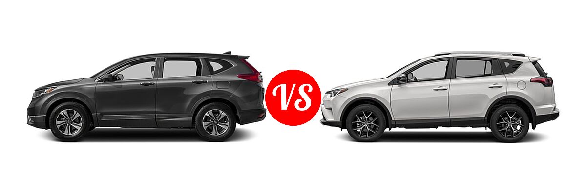 2017 Honda CR-V SUV LX vs. 2017 Toyota RAV4 SUV SE - Side Comparison