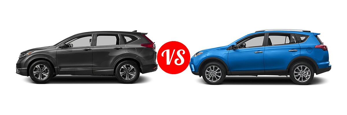 2017 Honda CR-V SUV LX vs. 2017 Toyota RAV4 SUV Limited - Side Comparison